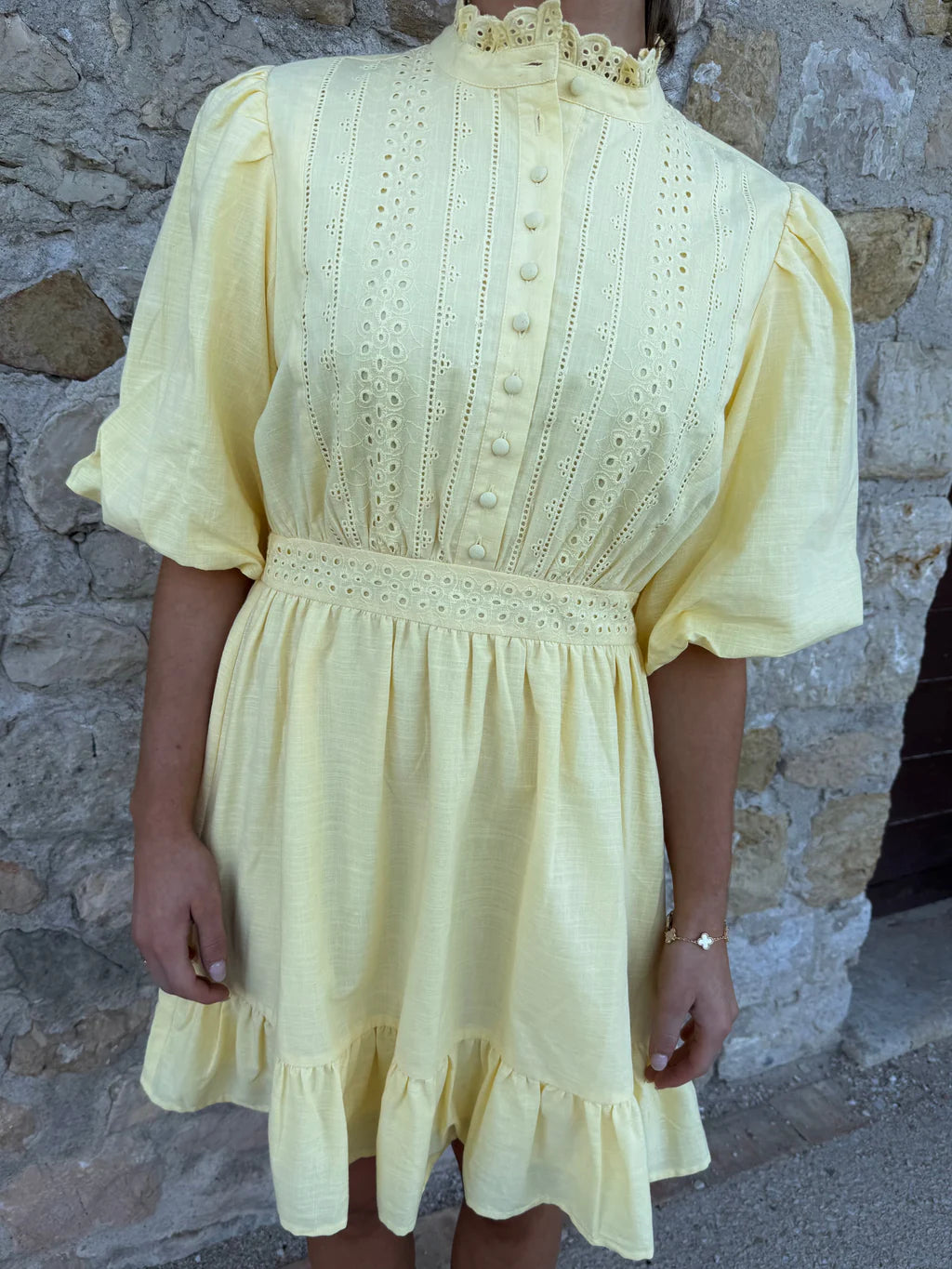 AWCLOVER Short Dress - Pale Banana